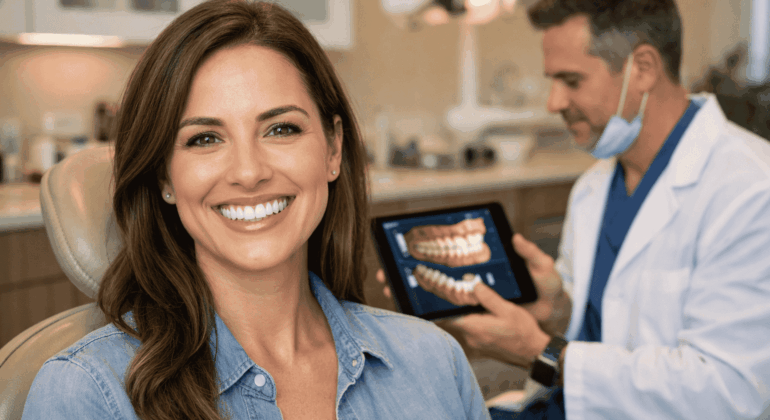 Full smile makeover with implants