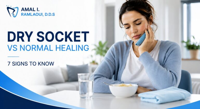 dry socket vs normal healing